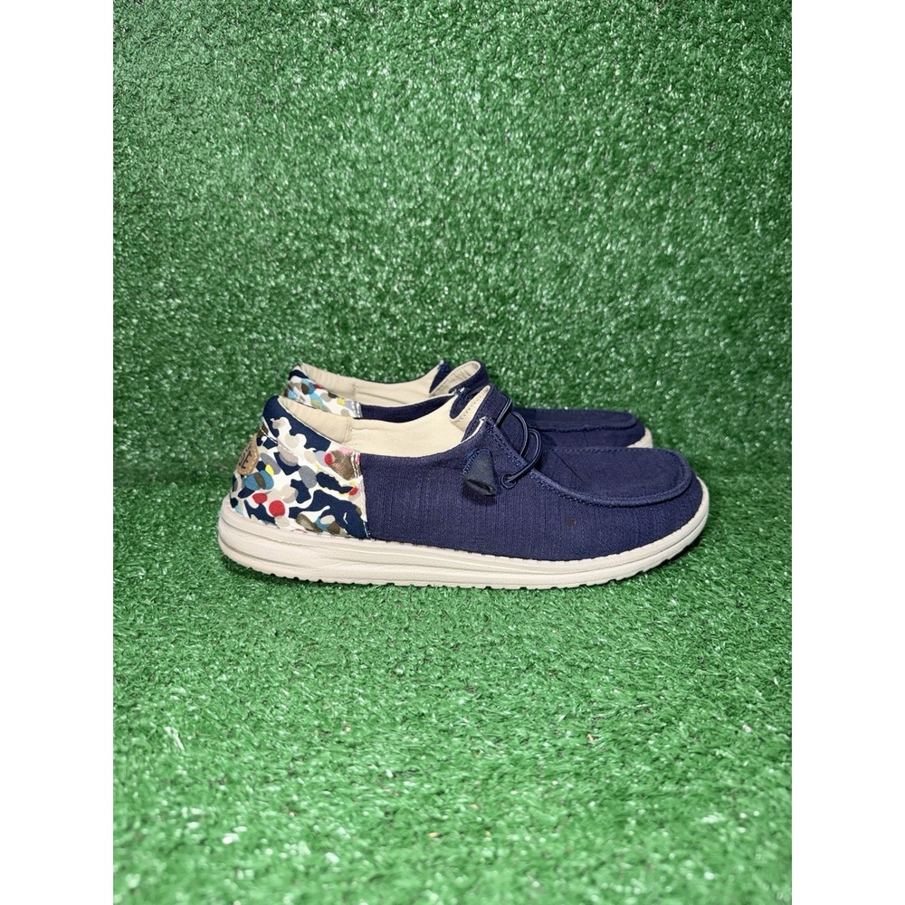 Hey Dude Wendy Women Size 9 Blue Multicolor Hippie Shoes Comfort Slip On Loafer